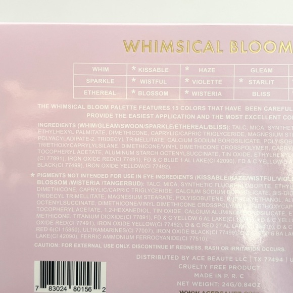 NWT ACE BEAUTE Whimsical Bloom Eyeshadow Pallette - Picture 8 of 12